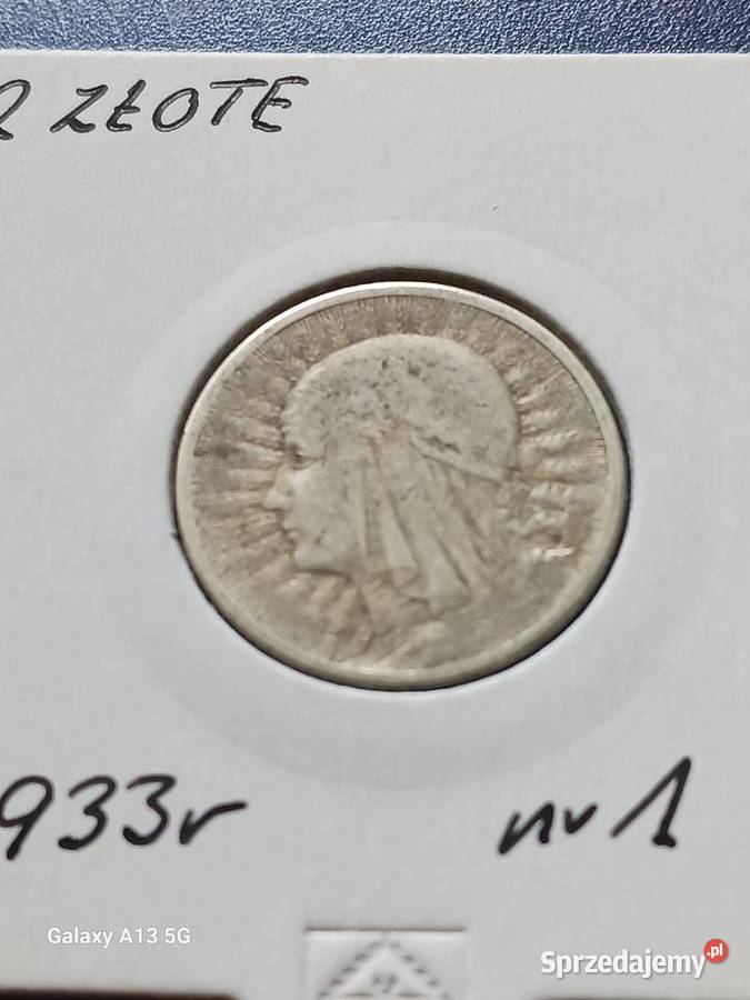 2 Złote Głowa kobiety 1933 r 1 Konin