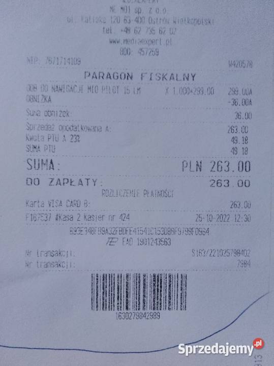 Nawigacja mio automapa Ostrów Wielkopolski sprzedam