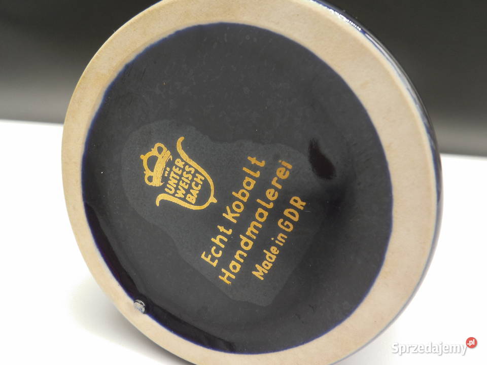 Elegancki Wazon Kobaltowy Unterweibach Echt Porcelana i szkło wielkopolskie Raszków