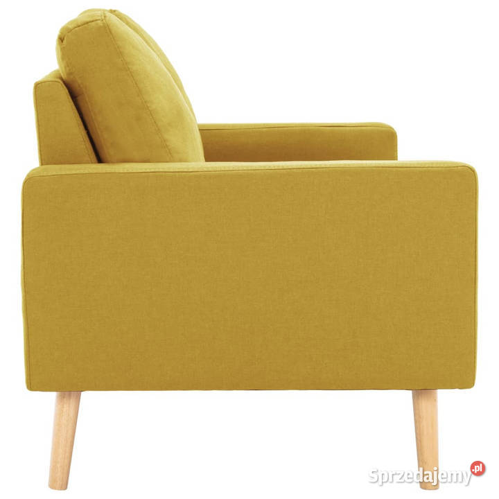 2osobowa sofa żółta tapicerowana tkaniną Warszawa