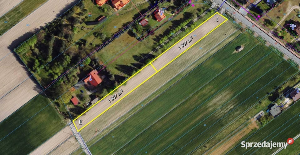 sprzedaży gruntu 1607 metrów Podłężyce