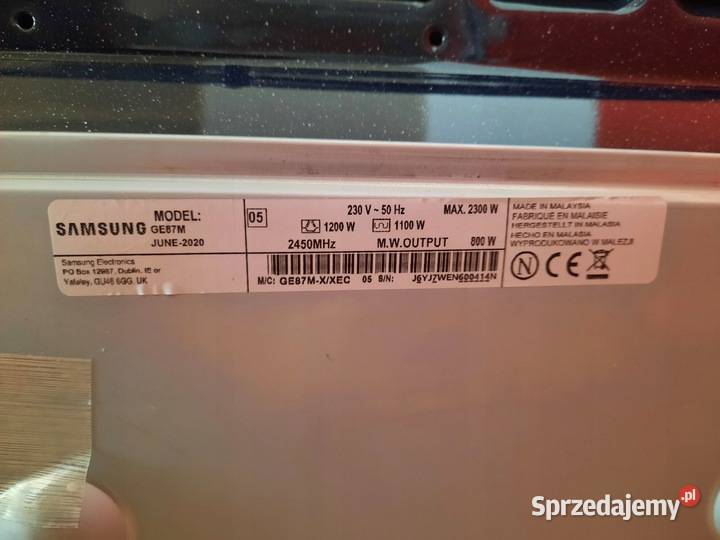 Kuchenka mikrofalowa wolnostojąca Samsung GE87MX Białystok
