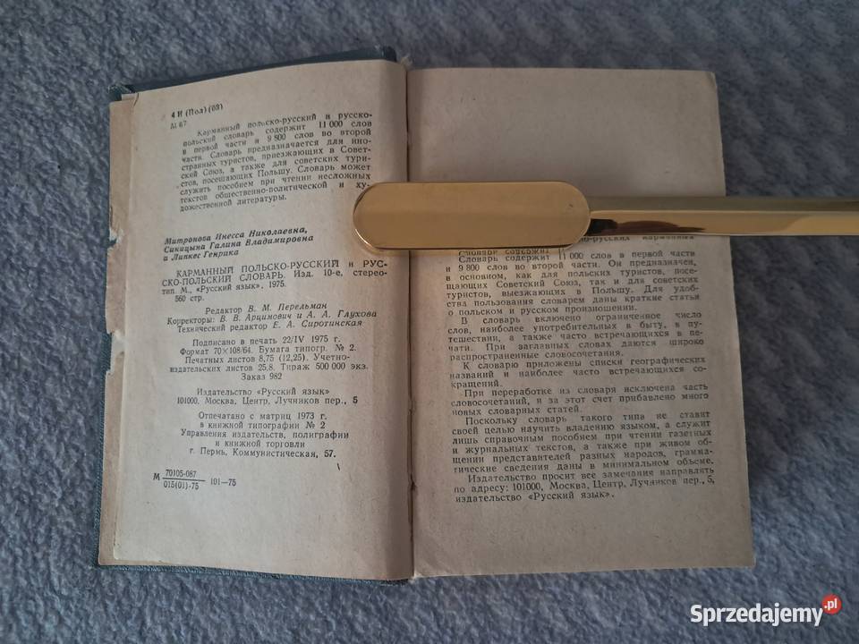 Książka słownik rosyjskopolski do sprzedania Kraków