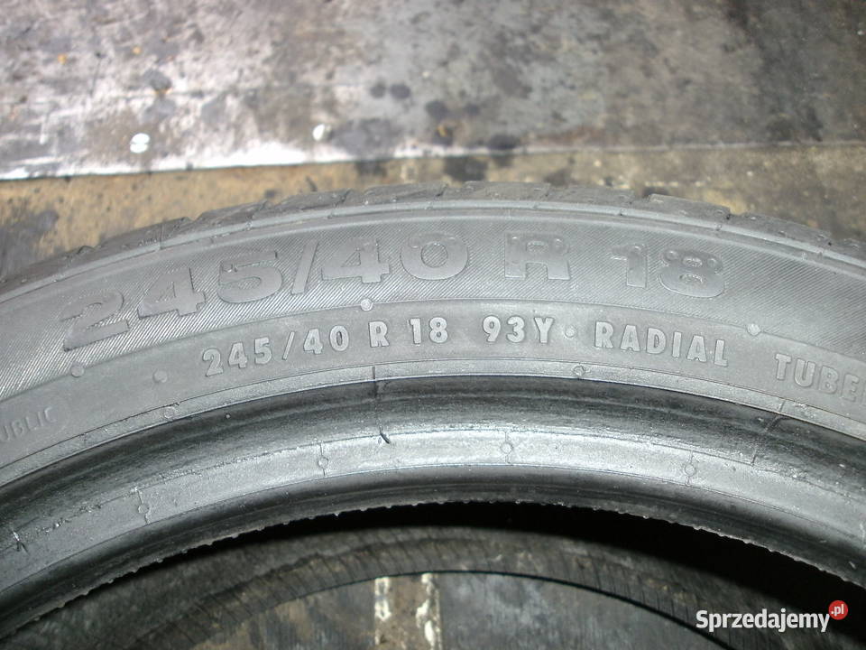 24540 R 18 CONTINENTAL ContiSportContact 3 93 Y Y do 300 km/h zachodniopomorskie Kamień Pomorski
