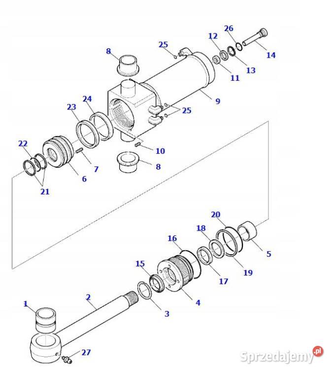 Zestaw uszcz siłownika obrotu 7079932070 KOMATSU wielkopolskie Gądki