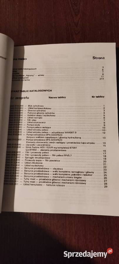Katalog części Ursus C3603P Perkins miękka