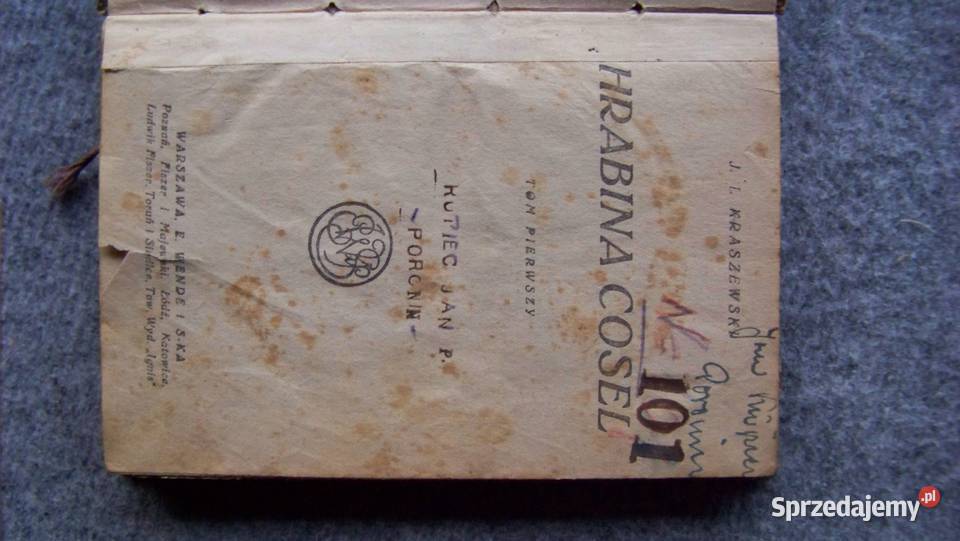 HRABINA COSEL J I KRASZEWSKI 1925 Zakopane