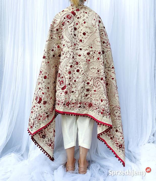 Orientalna chusta dupatta haftowana ręcznie Dla kobiet Szczecin sprzedam