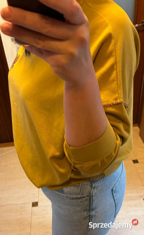 Bluza damska musztardowa oversize vintage 90s żółty/złoty Szczecin