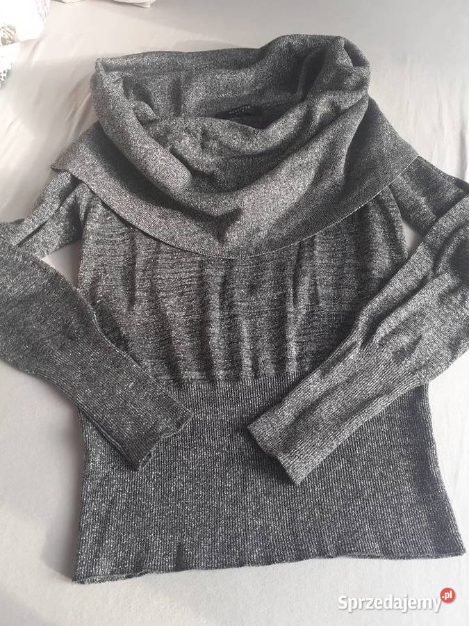 sweter golf Reserved M szary ze srebrną nitką Reserved Gdańsk