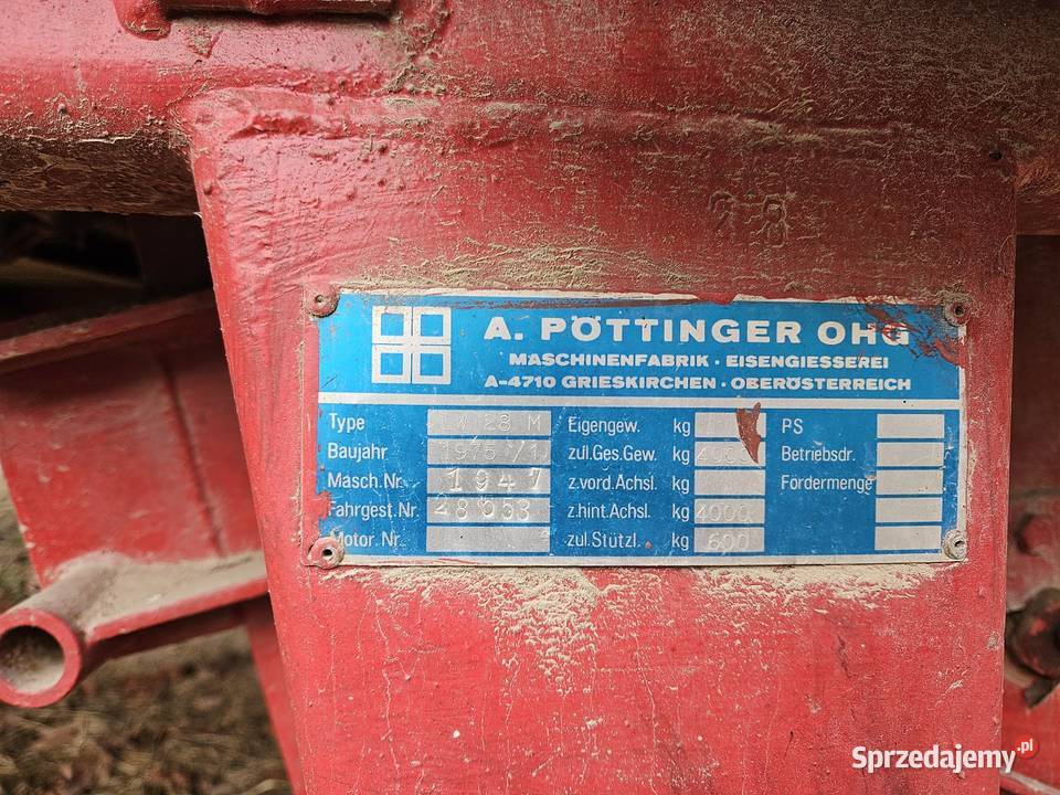 Przyczepa samozbierająca Pottinger lubelskie Ignasin
