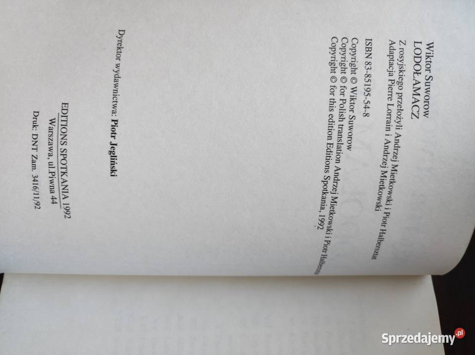 Lodołamacz Wiktor Suworow ISBN 8167880600736