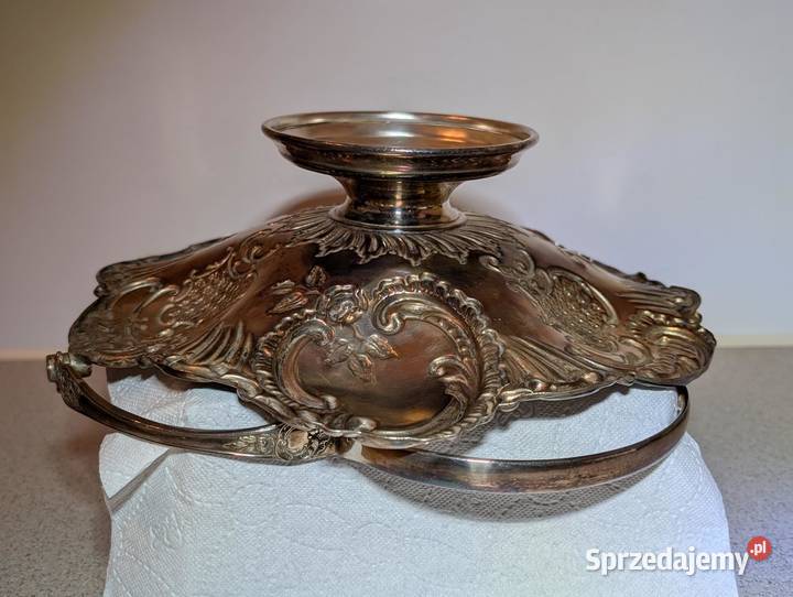 Kosz na owoce Mappin Webb z XIX wieku srebrzony Piła