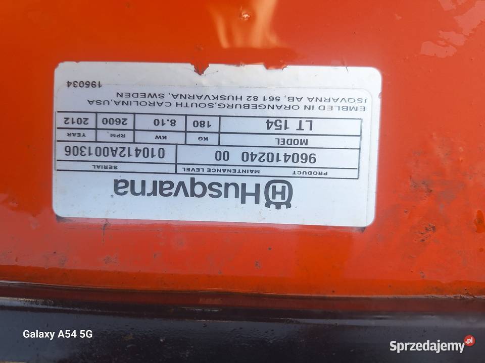 Kosiarka husqvarna LT154