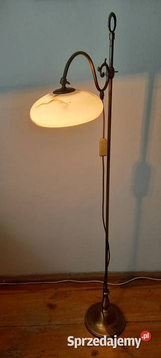 Mosiężna lampa podłogowa z ruchomym ramieniem Skierniewice sprzedam