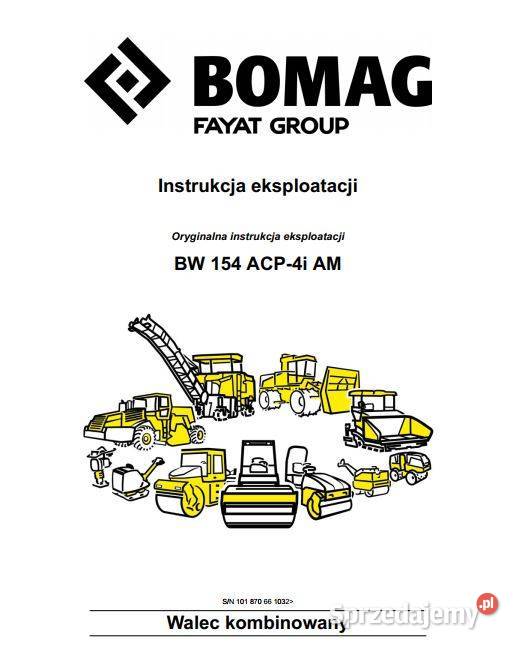 Bomag BW 1544 instrukcja obsługi DTR Poradniki, albumy i reportaże świętokrzyskie