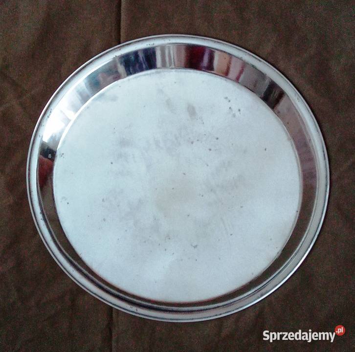 Taca metalowa okrągła z okresu PRL