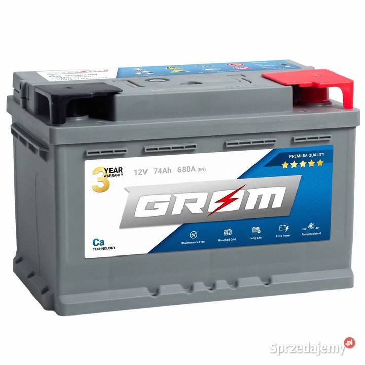 Akumulator GROM Premium 74Ah 680A EN Rok produkcji 2023 Katowice