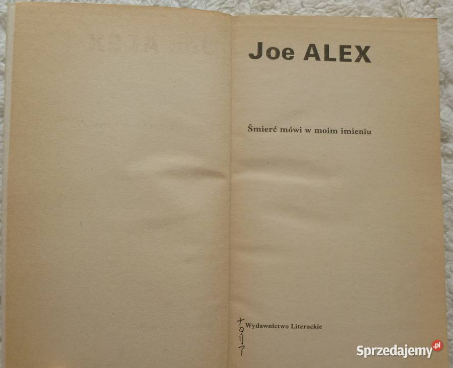 Śmierć mówi w moim imieniu Joe Alex Warszawa sprzedam