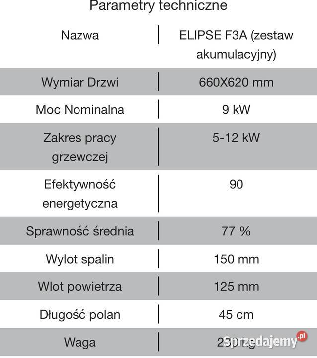 Piec Koza ELIPSE F3A zestaw akumulacyjny