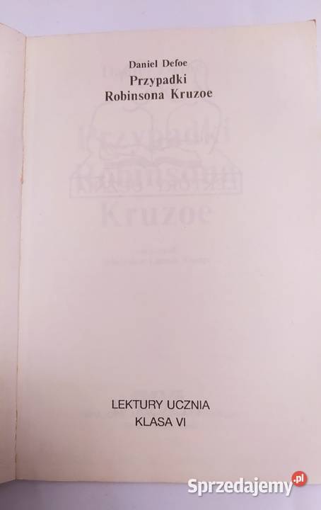ROBINSON KRUZOE Daniel Defoe podlaskie Hajnówka sprzedam