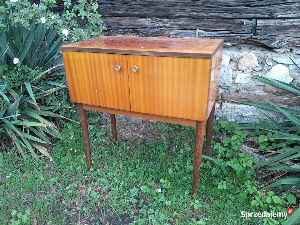 Stary stolik szafka z czasów PRL zabytek retro Dąbrowa Górnicza