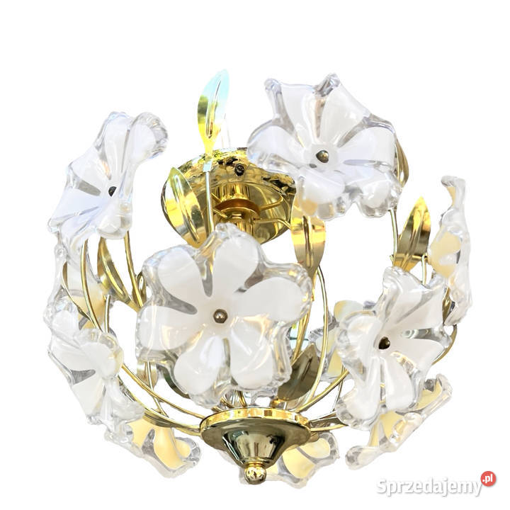 Lampa sufitowa z kwiatami Hollywood Regency Warszawa