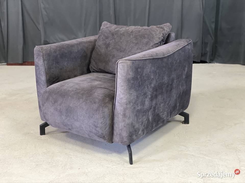 Nowoczesny zestaw wypoczynkowy sofa fotel pufa Budno