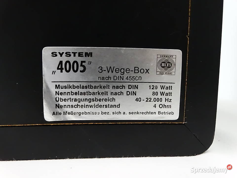 Kolumny głośnikowe System 4005 3WegeBox 120 Watt