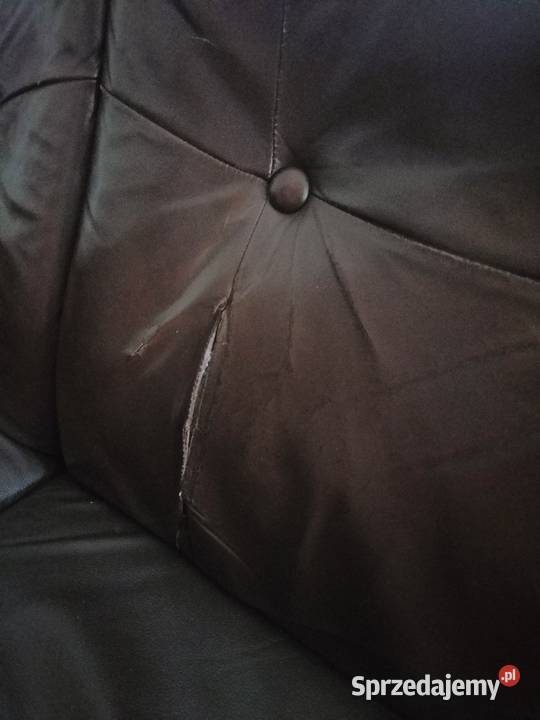 Skórzana kanapa i dwa fotele Lubartów