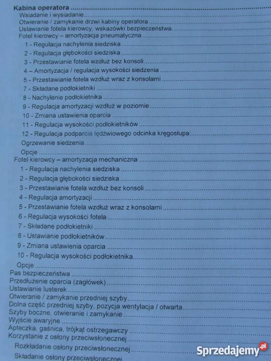 dtr instrukcja obsługi koparka holland mh city i Rok wydania 2008 Szczecin