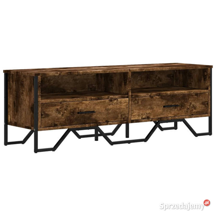 Szafka pod TV przydymiony dąb 122x34x41 WM848581