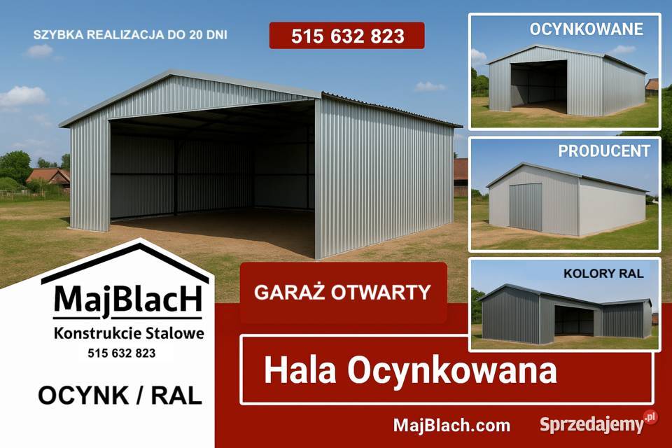 WIATA Grafitowa GARAŻ BLASZANY GRAFIT Hala Siemiatycze
