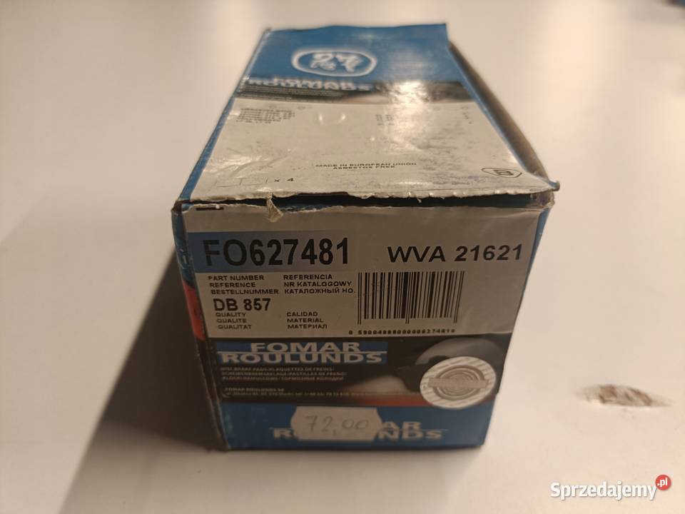 Mercedes Sprinter TYLNE KLOCKI HAMULCOWE tył Rudka