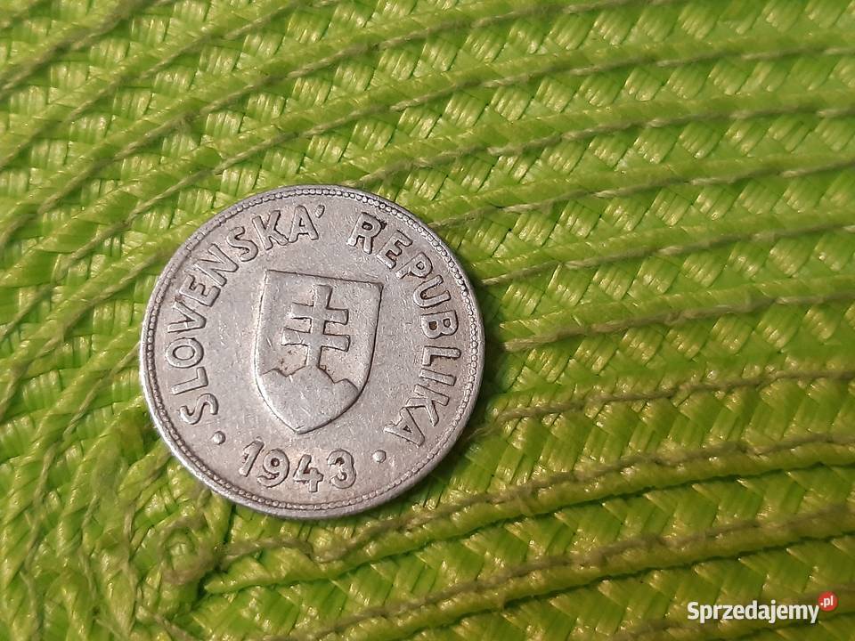 moneta Słowacji faszystowskiej z 1943r Łomża