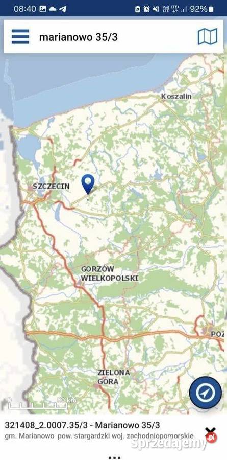 Działka budowlana jeziorze Marianowo sprzedam