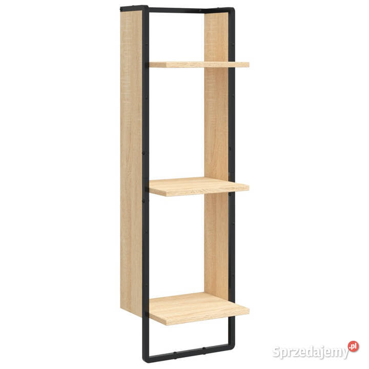 Regał ścienny z 3 półkami dąb sonoma 30x25x100 Półki Warszawa
