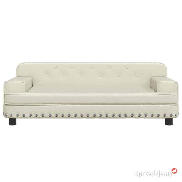 Sofa dzieci kremowa 90x53x30 sztuczna skóra Dla Dziecka Warszawa