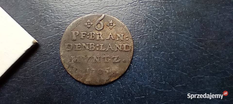 Stare monety 6 fenig 1705 Niemcy srebro Numizmatyka Lesko