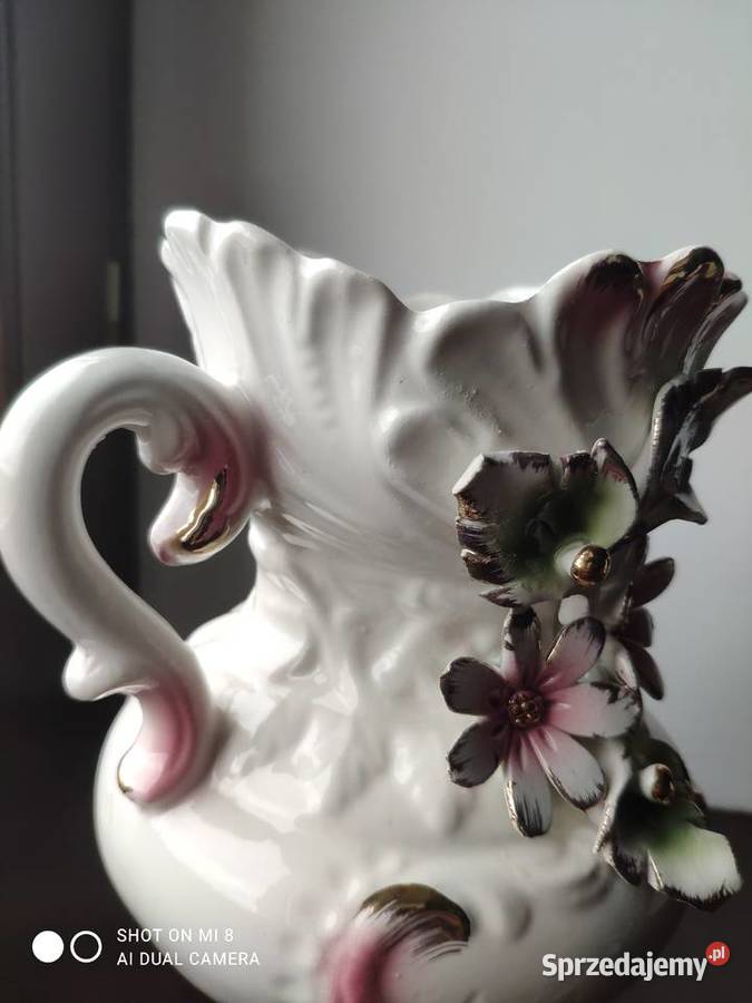 Stary porcelanowy włoski wazon dzbanek sygnowany Kraków