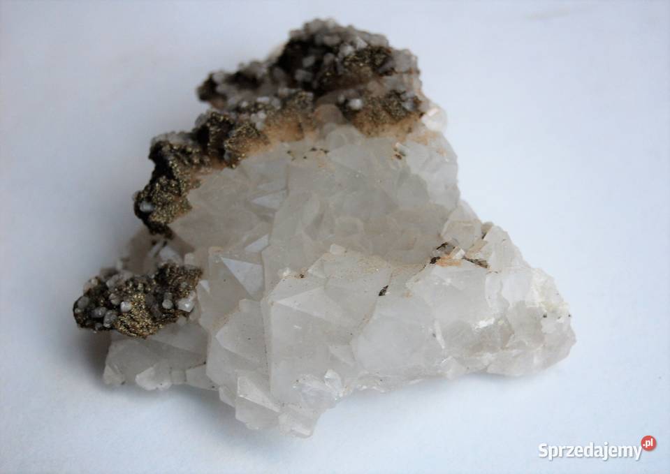 Kryształ górski piryt szczotka naturalny biały Lublin