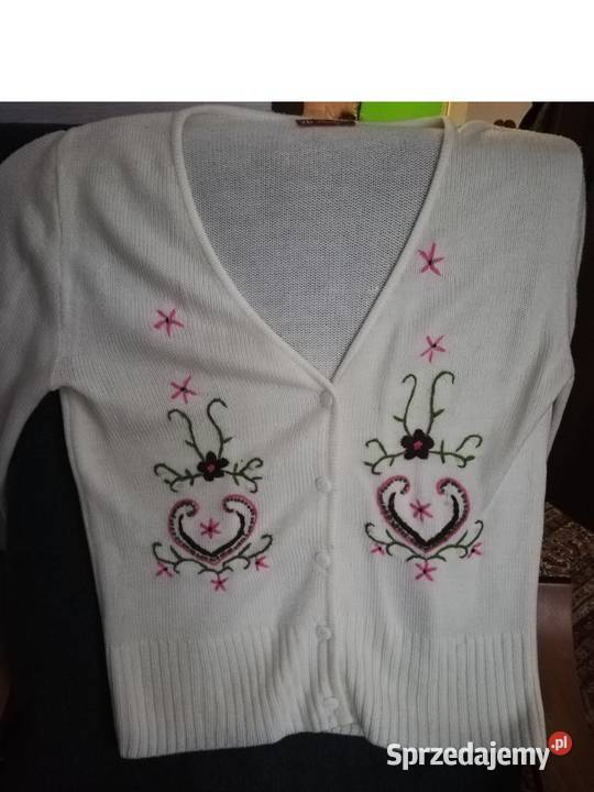 sweter damski z wyszywanym motywem Łódź