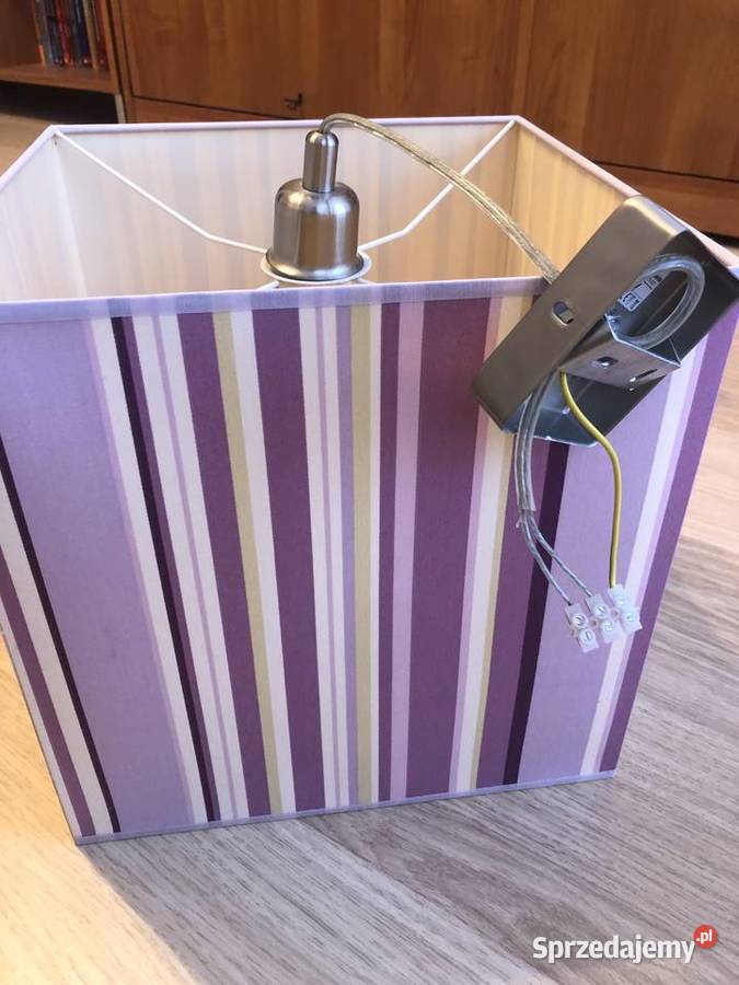 Fioletowa wisząca lampa i kinkiet w pasy Violado wielokolorowy Oświetlenie Nowy Sącz