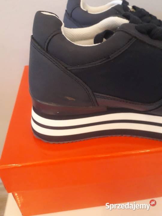 Sneakersy damskie na platformie Laura Biagiotti niebieski Kraków