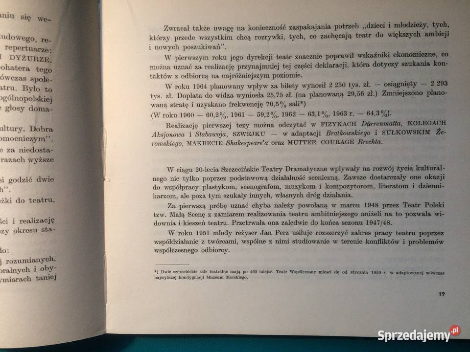 3485 Teatry Dramatyczne W Szczecinie 1945 1965 zachodniopomorskie Szczecin