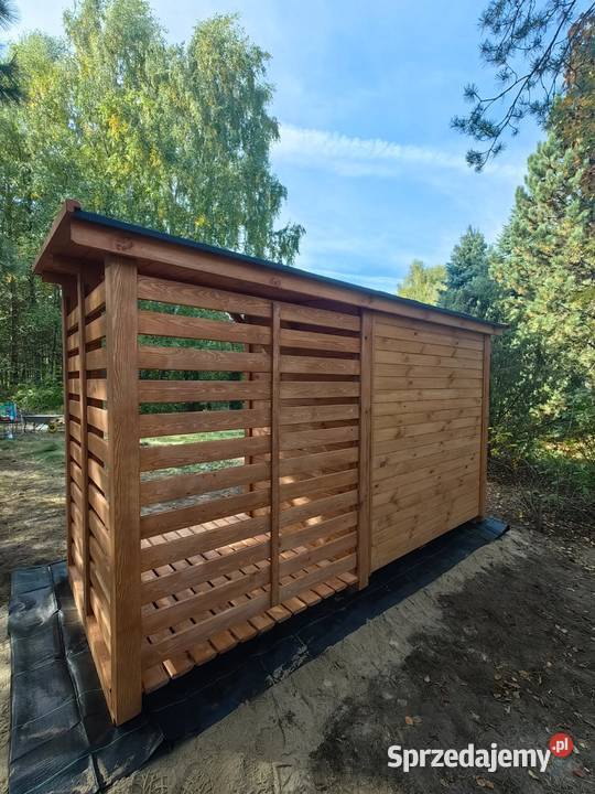 Domek narzędziowy 2 x 15m z drewutnią na drewno śląskie Kalety sprzedam