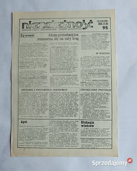 Niezależność Informator NSZZ Solidarność reg Gdynia