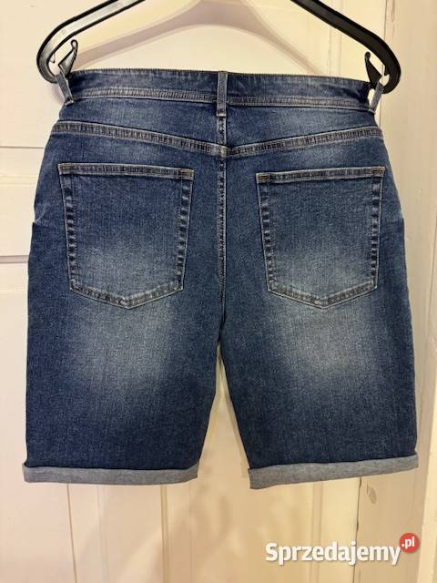 Spodnie krótkie jeansowe 44 męskie z nogawką Częstochowa