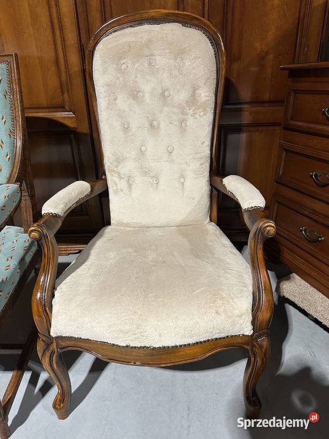 Piękny fotel w stylu Ludwika XV wielkopolskie Sławoszewek sprzedam