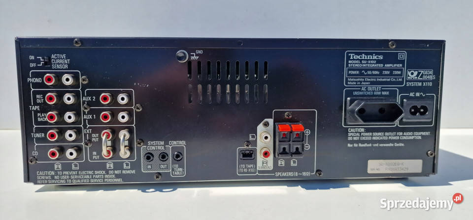 Wzmacniacz Technics SUX102 Amplifer SU X102 Międzychód